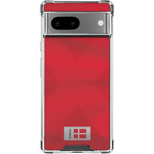 Denmark Soccer Flag Google Pixel 8a Clear Case